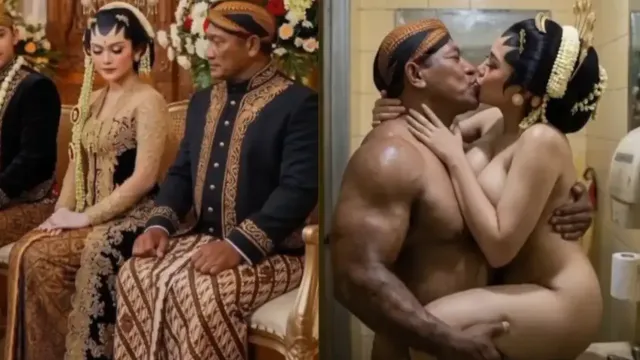 Waktu resepsi aku tidak tahan liat ayah mertuaku